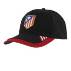 Black Cap with Crest and Stripes